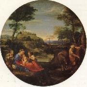 Annibale Carracci The Holy Family Rests on the Fight into Egypt oil painting artist
